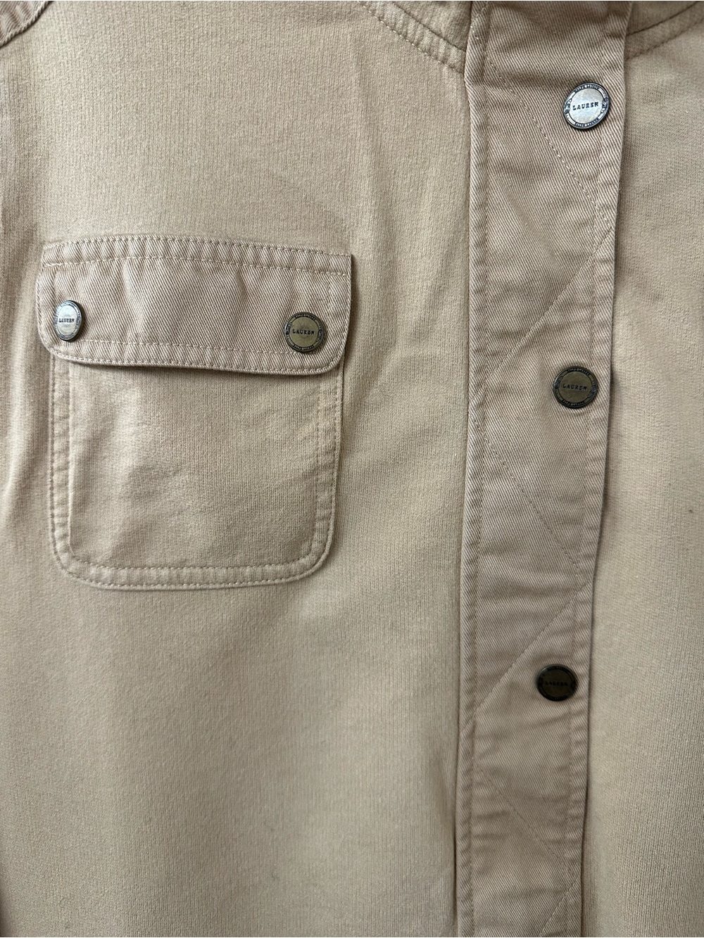 Lauren Ralph Lauren Tan Utility Jacket - Picture 2 of 10
